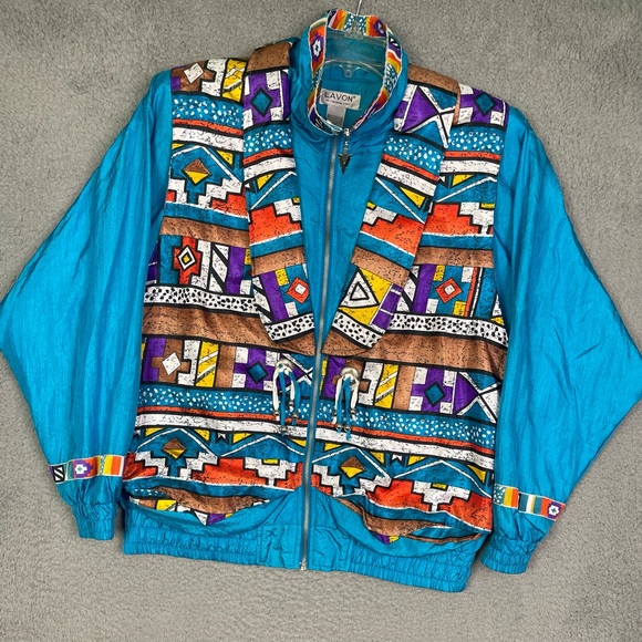American Vintage Jackets & Blazers - Vintage 90s‎ Aztec windbreaker jacket